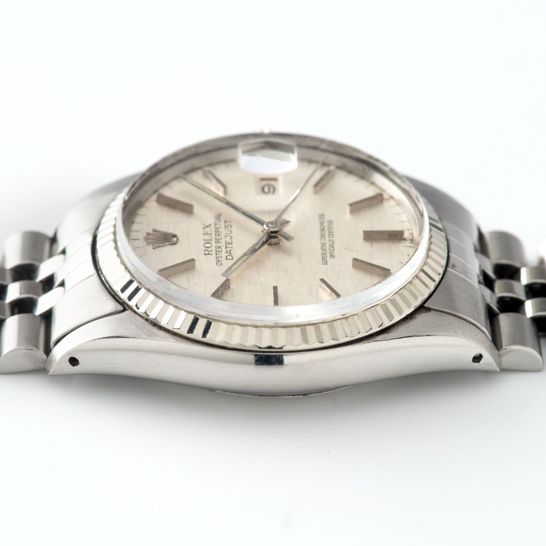 Rolex Datejust Reference 16014 Silver Linen Dial