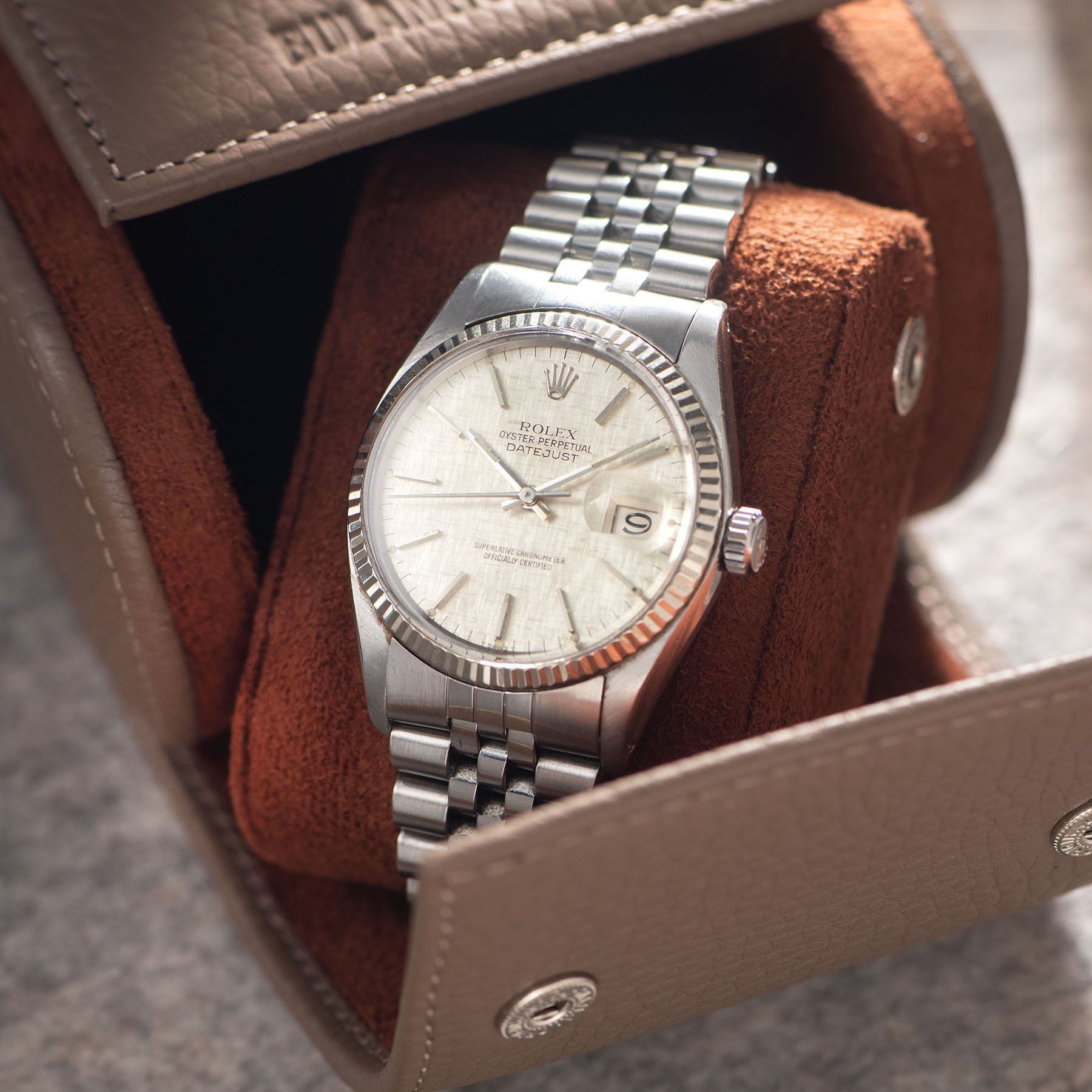 Rolex Datejust Reference 16014 Silver Linen Dial