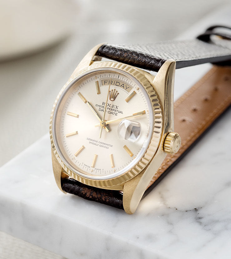 Rolex day date gold on sale silver