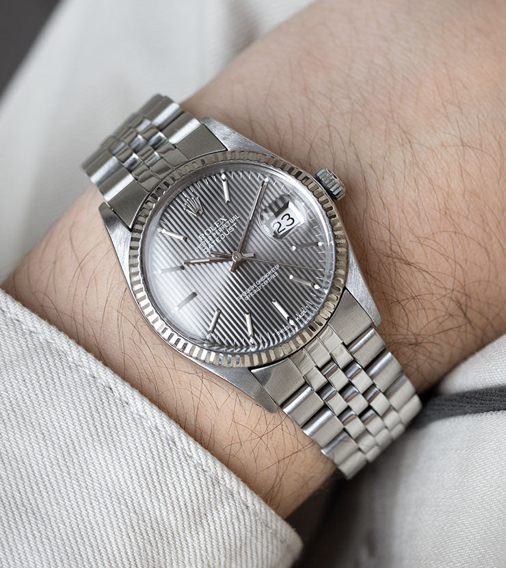 Rolex Datejust 16014 Grey Tapestry Dial