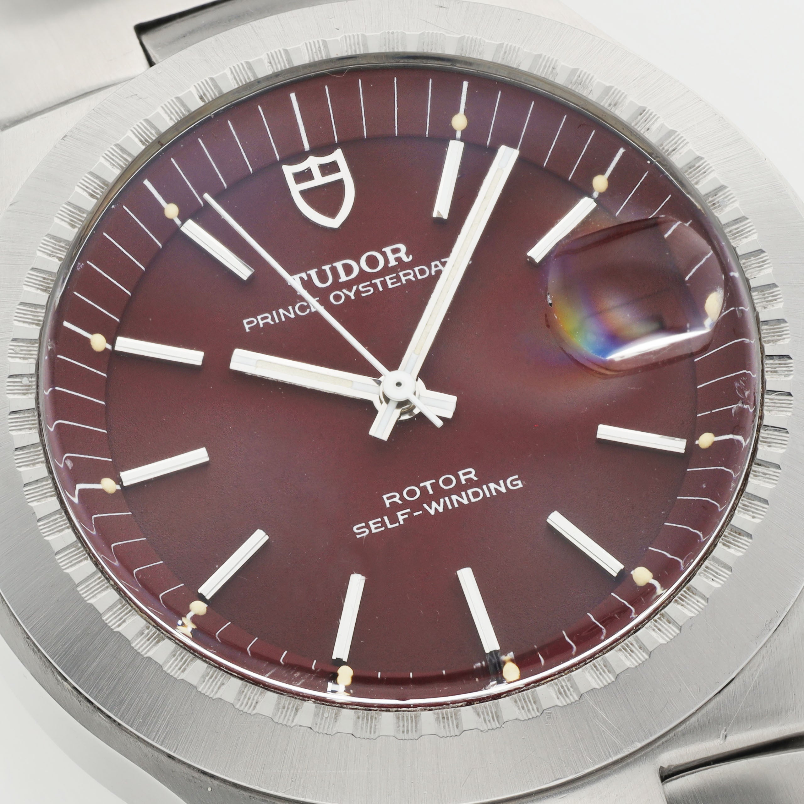 Tudor Prince Oysterdate 9121/0 Burgundy Dial with Papers 
