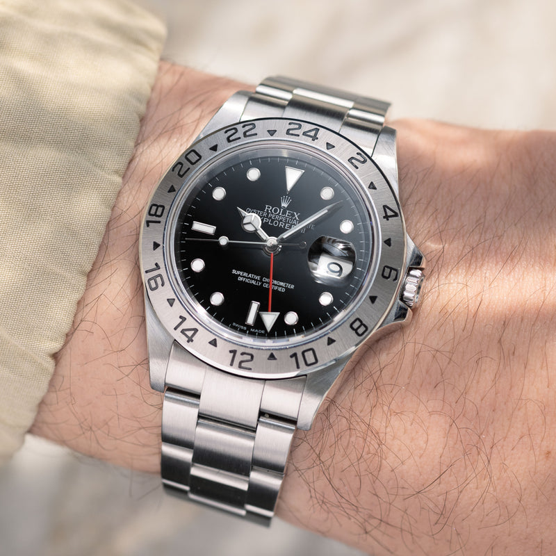 Rolex Explorer 2 16570 Black Swiss Made with Bulang and Sons
