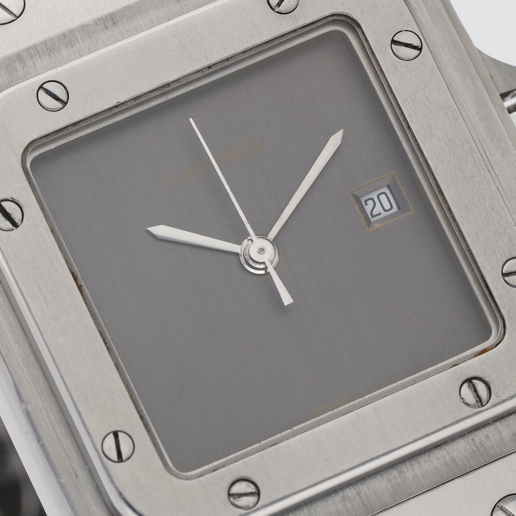 Cartier Santos 2960 Steel with Grey Dial Full Set The Rarest Santos