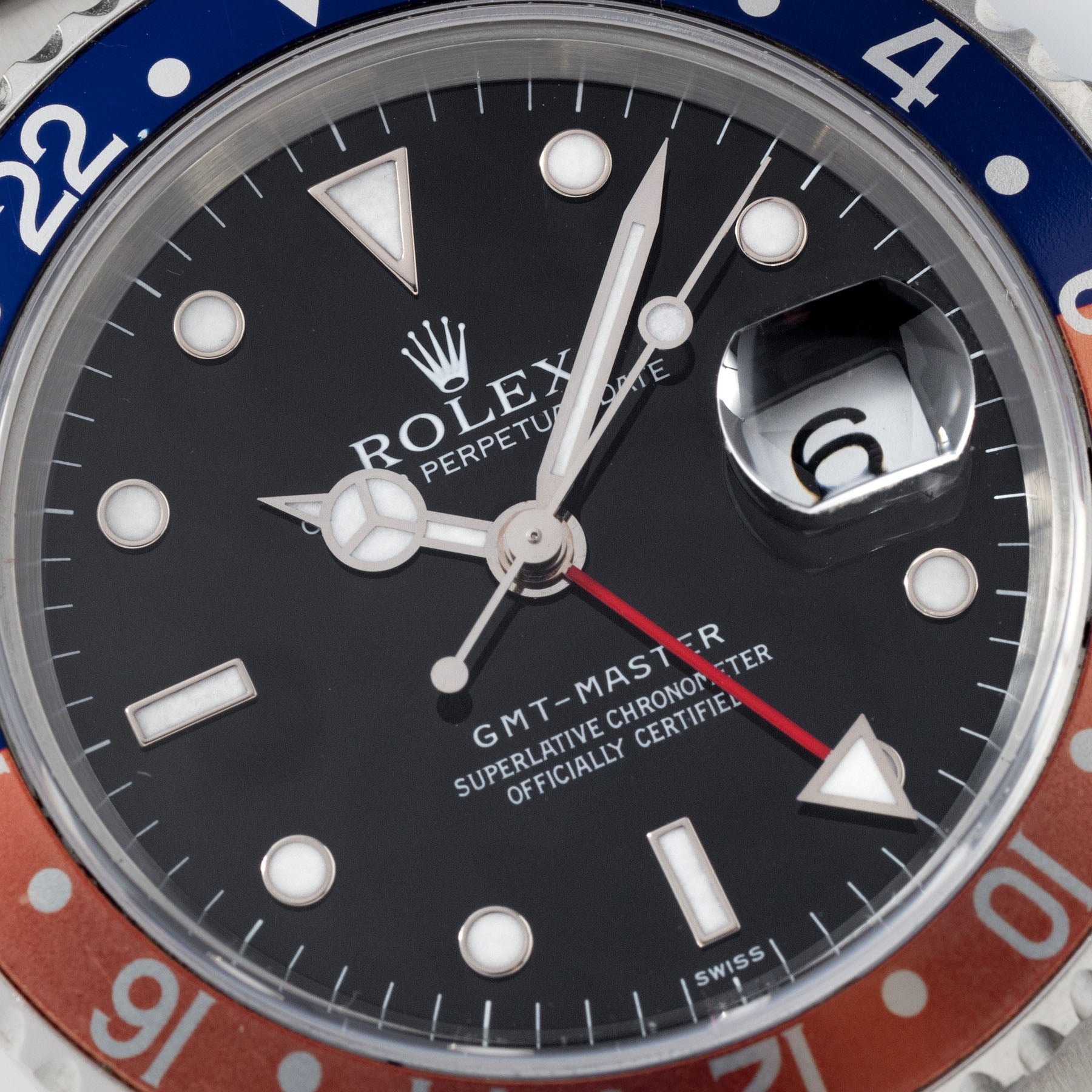 Rolex GMT-Master 16700 Faded Pepsi Swiss Only Dial