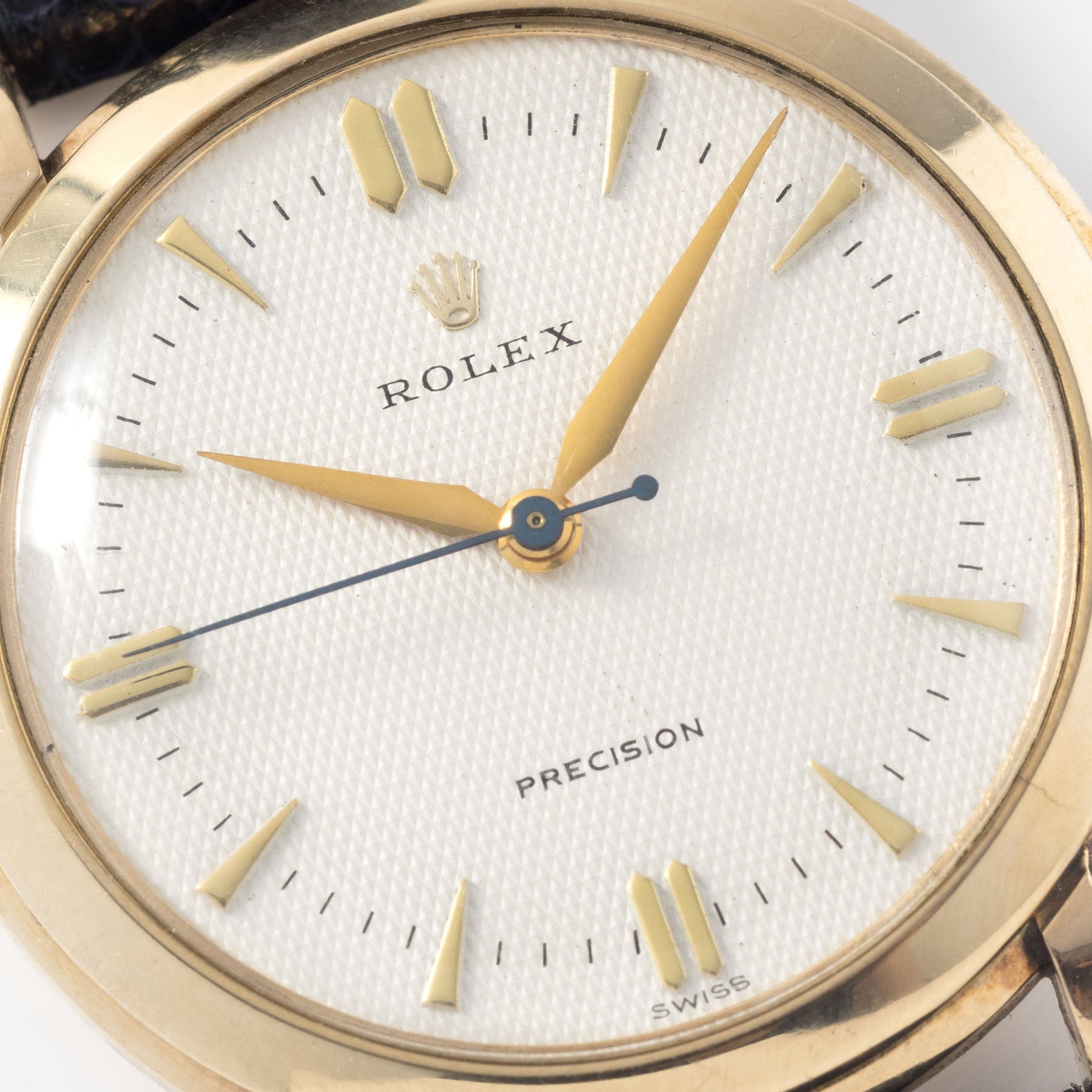 Rolex Precision 9kt Yellow Gold Waffle Dial