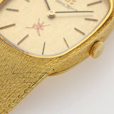 IWC Yellow Gold Dress Watch Integrated Bracelet Khanjar Dial