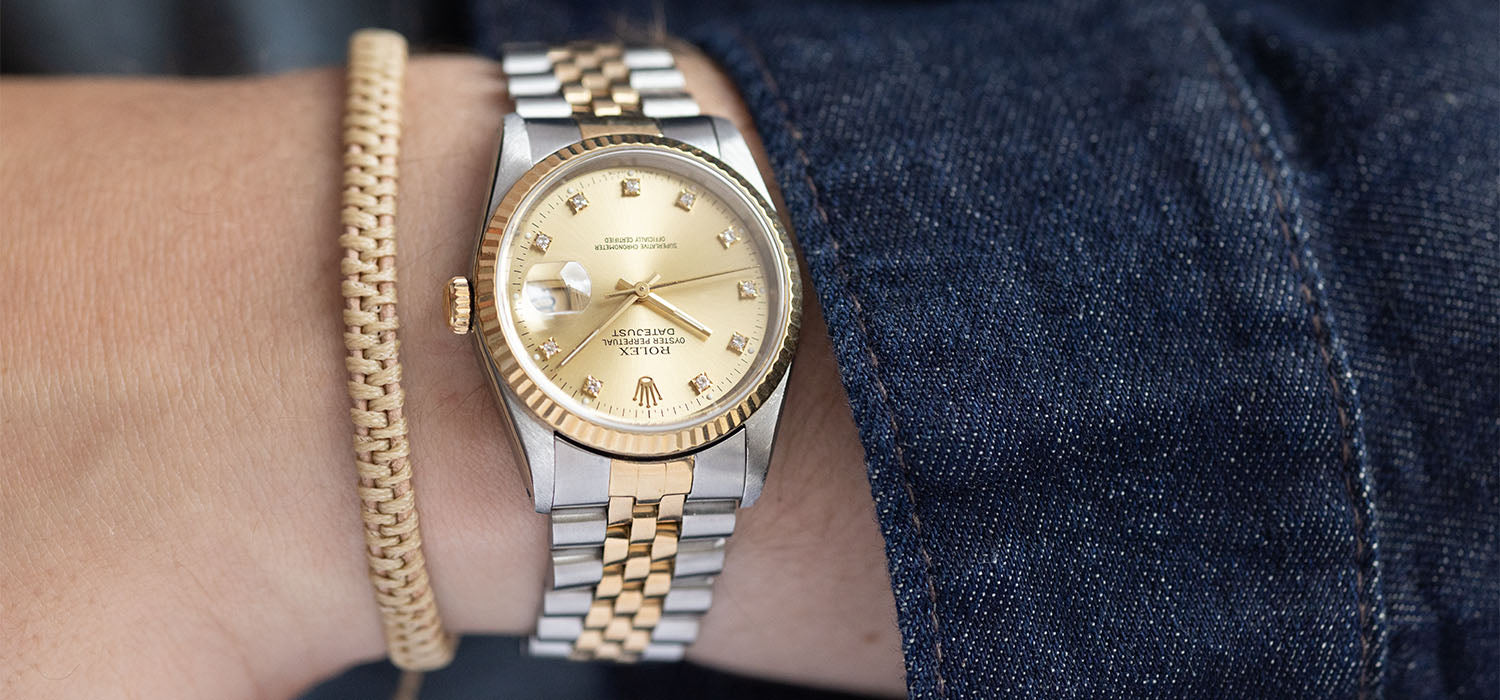 Rolex Datejust 16233 Champagne Diamond Dial