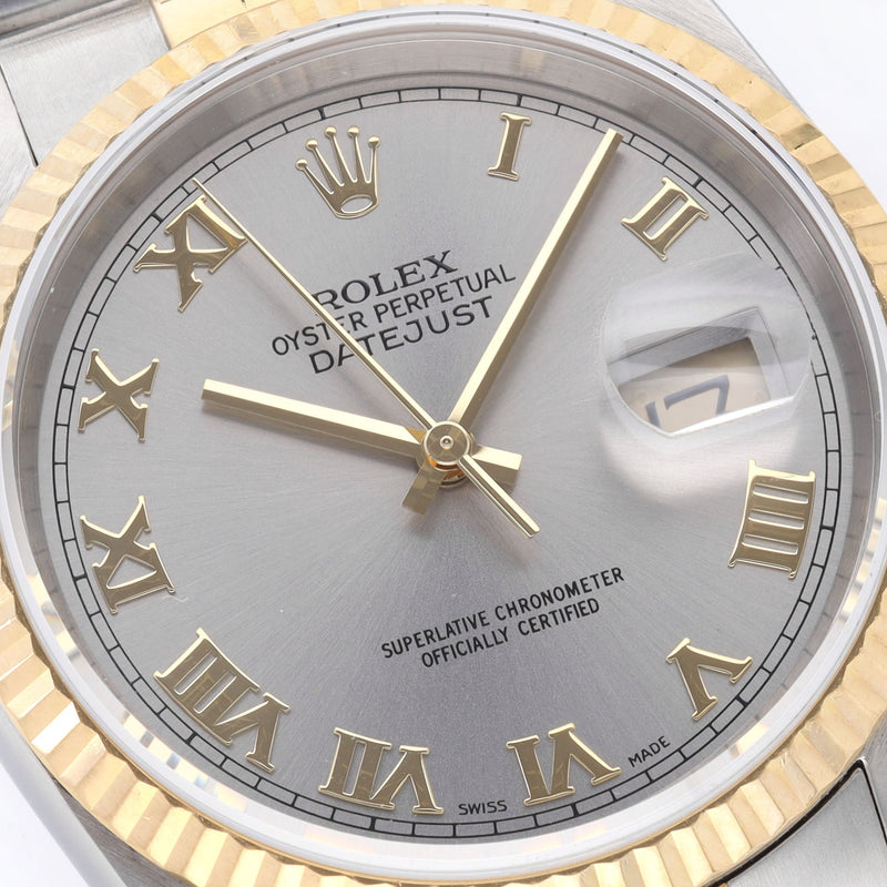 Rolex Datejust 16233 Steel and Gold with Slate Grey Dial