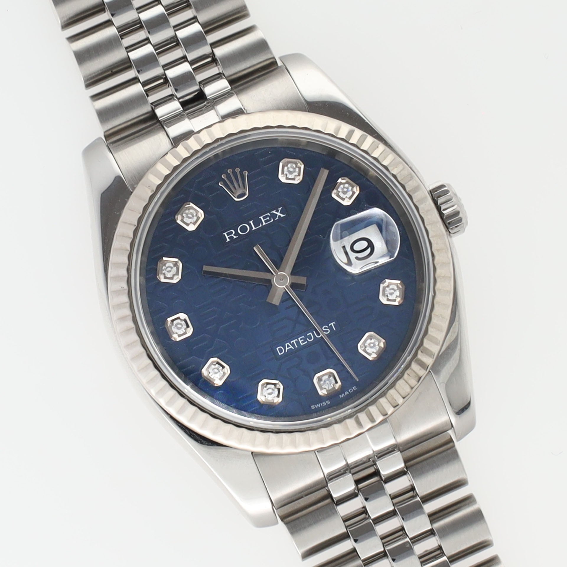Rolex Datejust 116234 Blue Jubilee Diamond Dial with Papers 