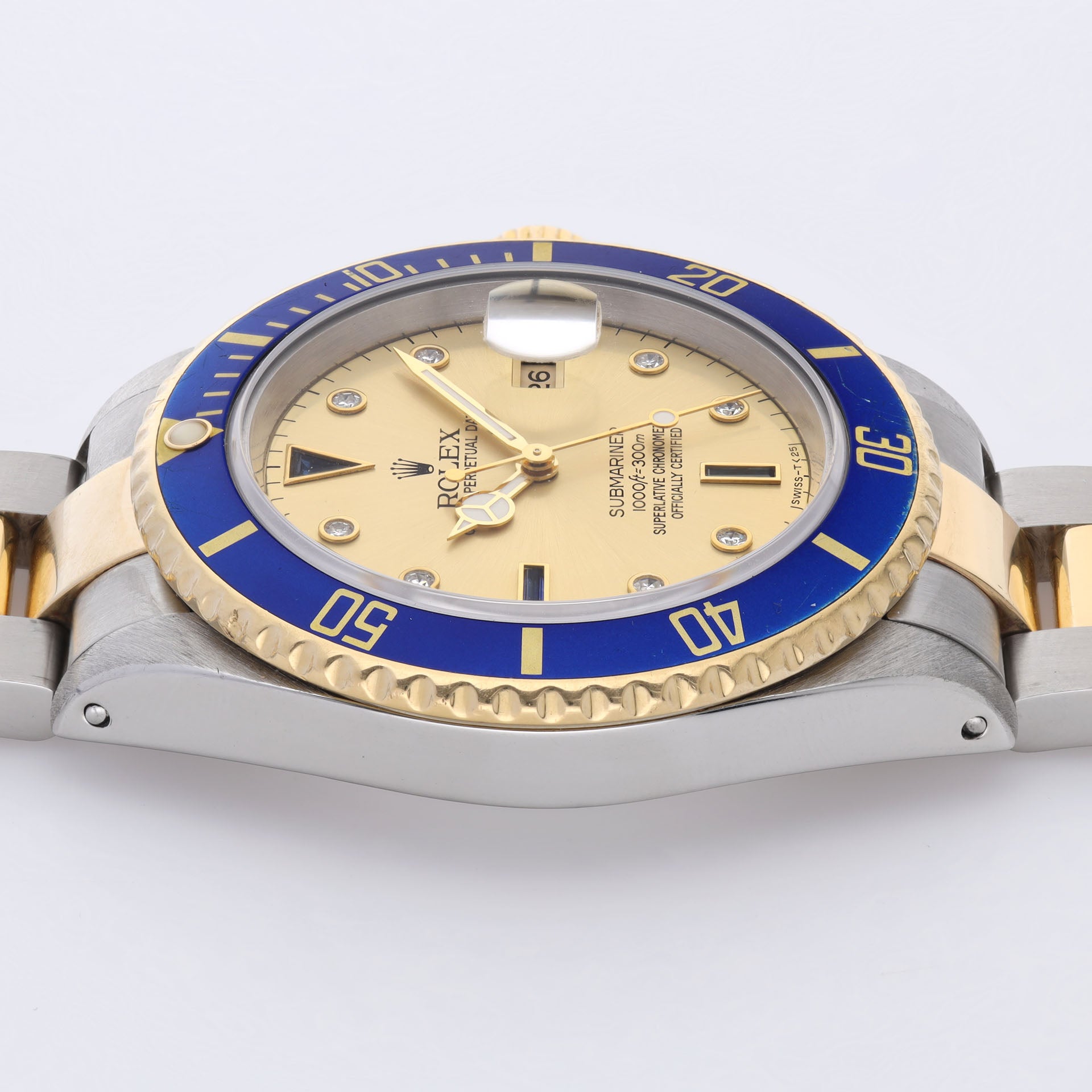 Rolex Submariner Date 16613 Blue Bezel Sultan Dial