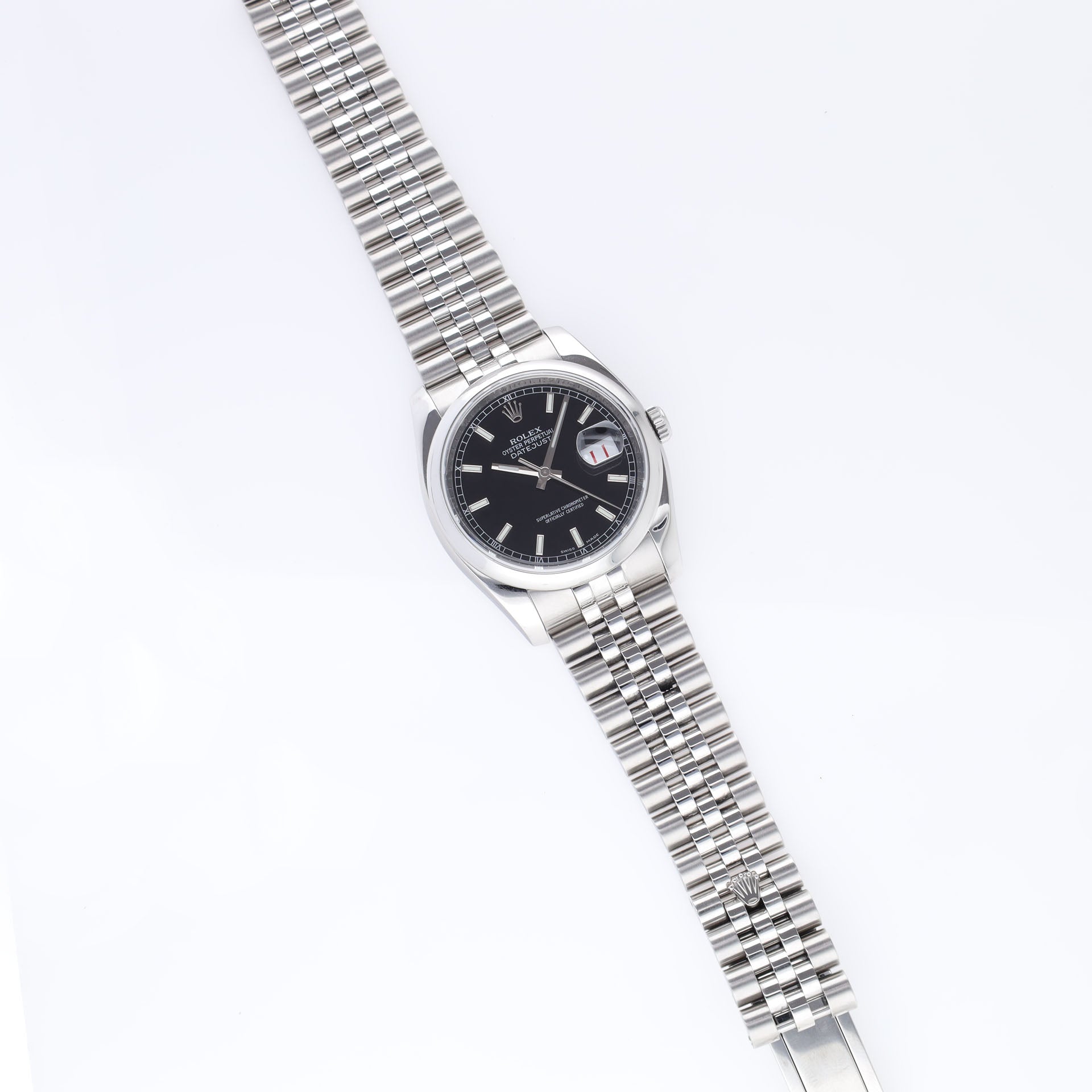 Rolex Datejust 116200 Black Dial Super Jubilee and Rolex Guarantee