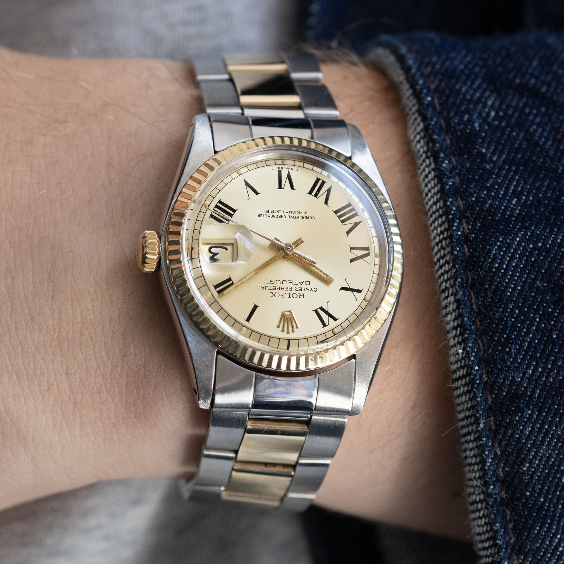 Rolex Datejust 1601 Steel and Gold Buckley Dial