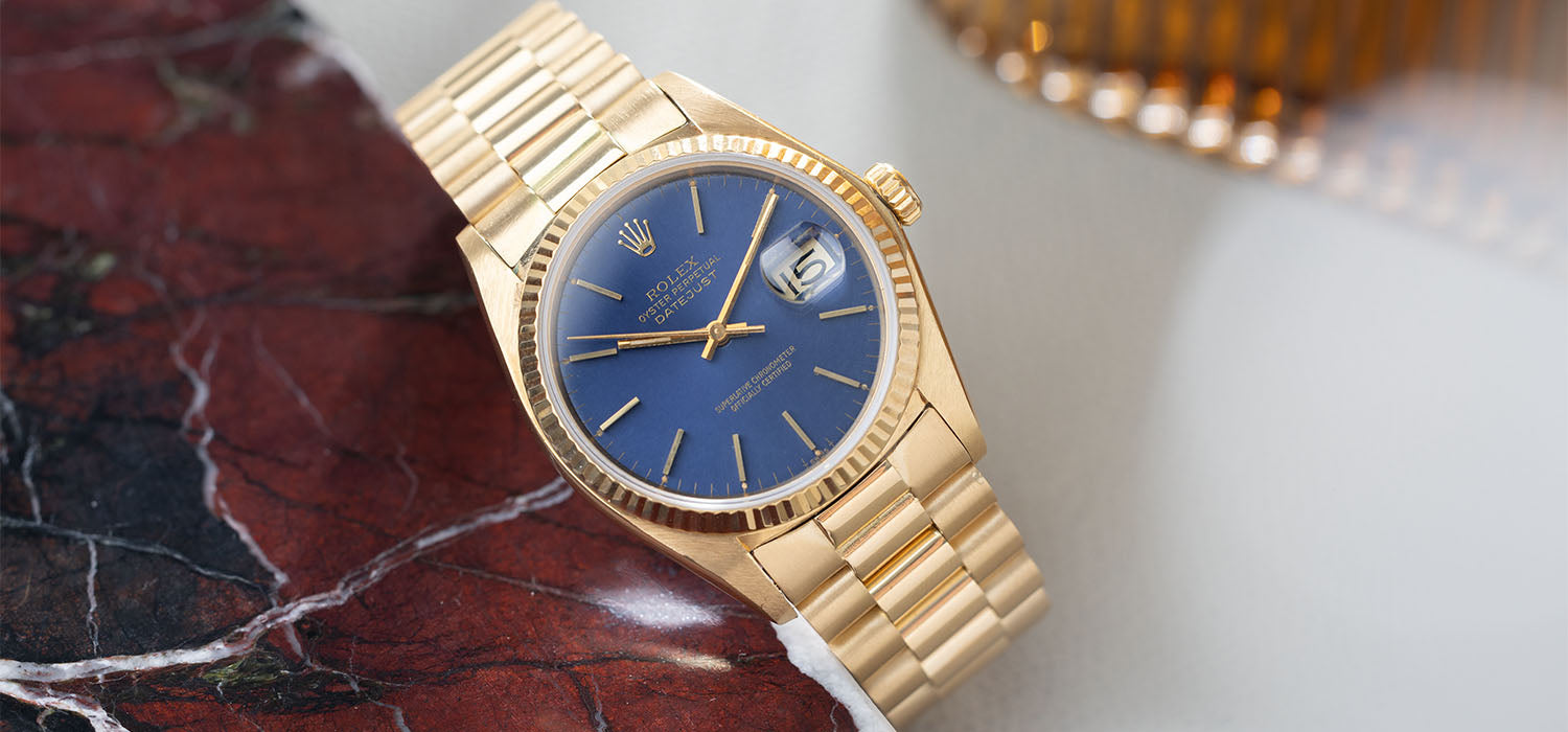 Gold blue hotsell face rolex