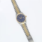 Rolex Datejust 16013 Steel and Gold Blue Roman Dial