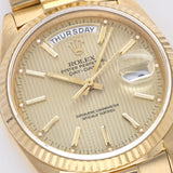 Rolex Day-Date 18038 Champagne Tapestry Dial