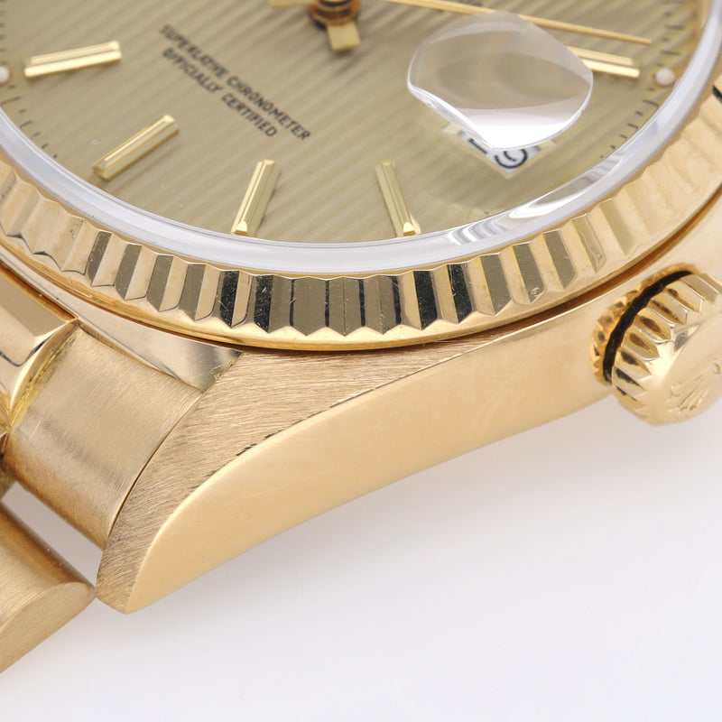 Rolex Day-Date 18038 Champagne Tapestry Dial