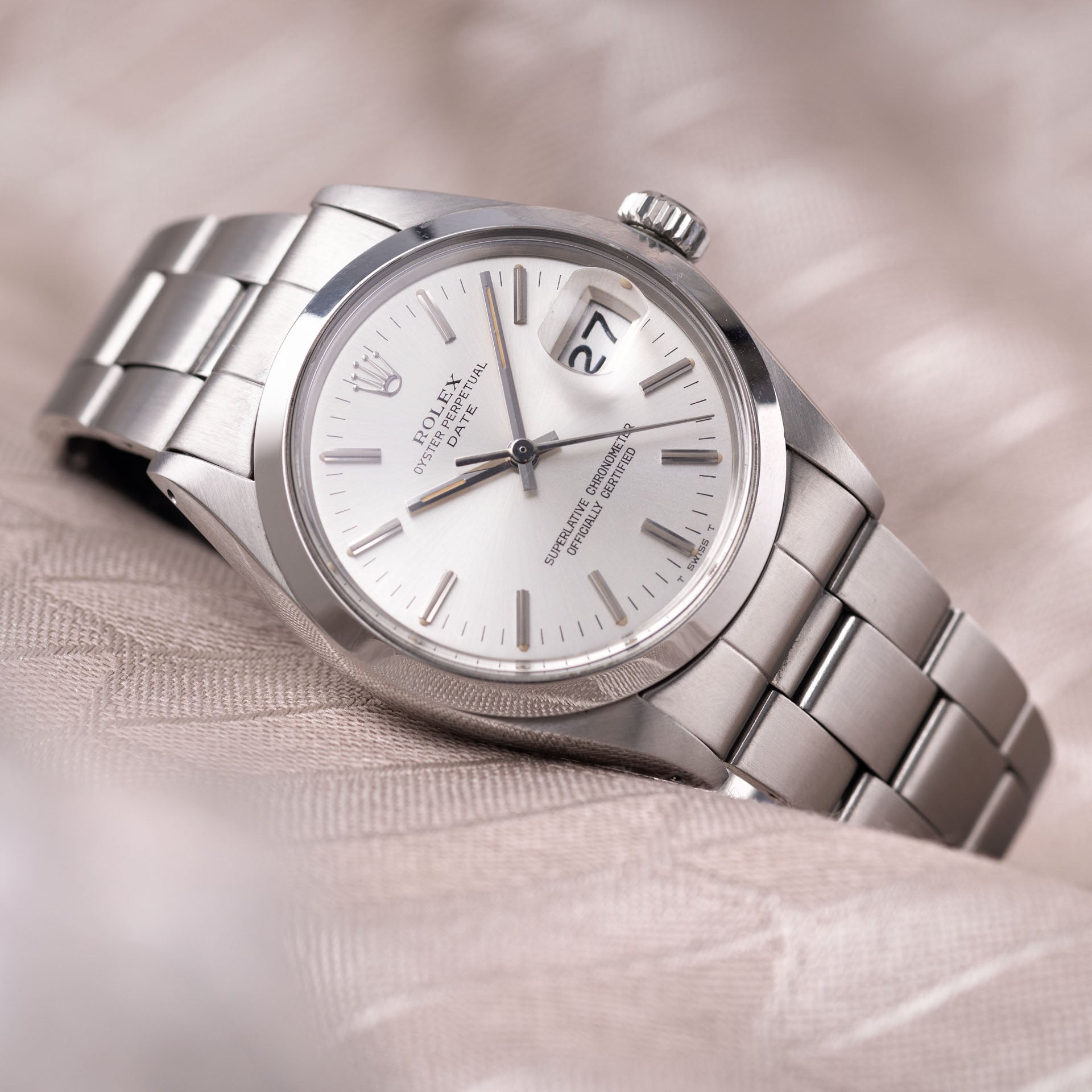 Rolex oyster shop perpetual date silver