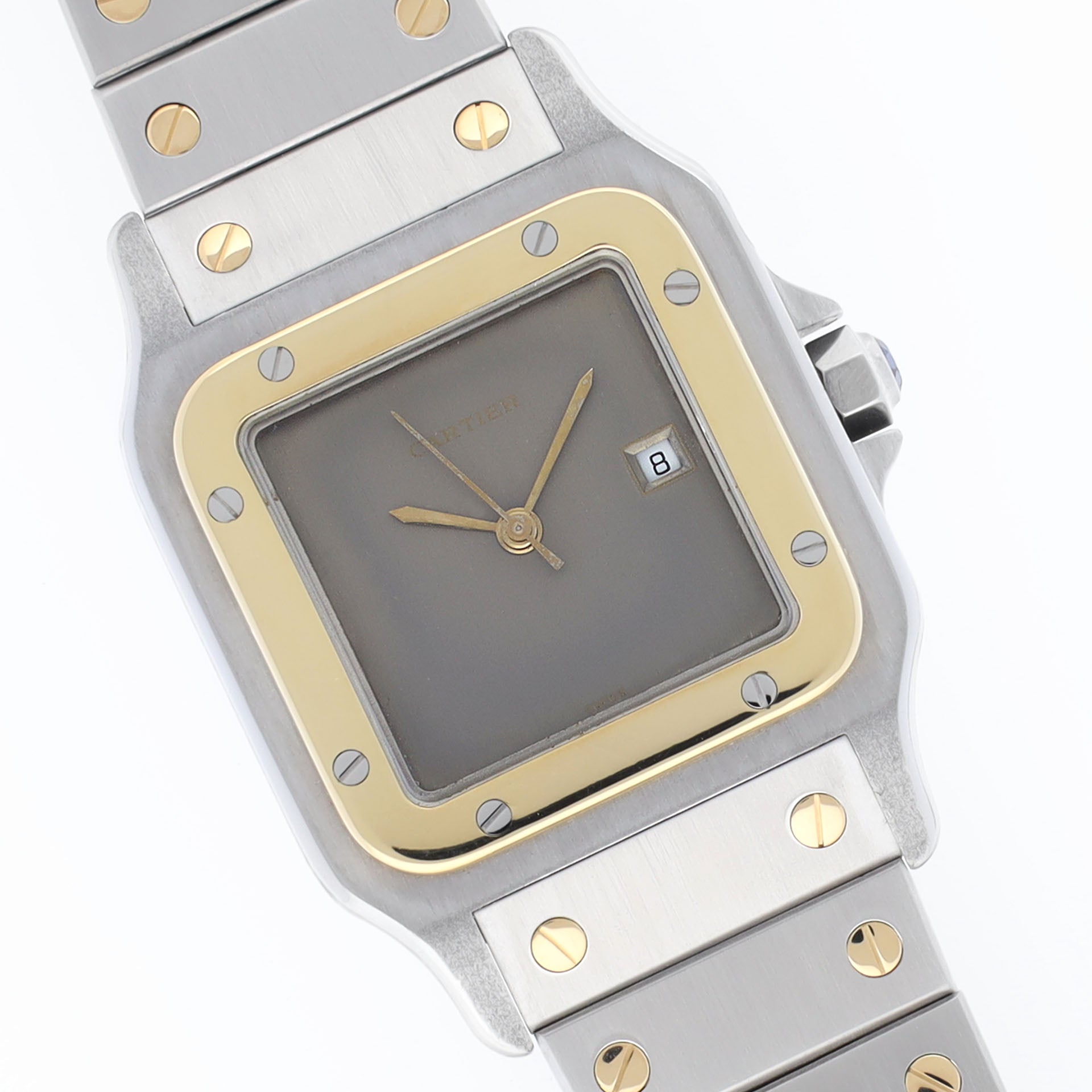 Cartier Santos 2961 Steel and Gold with Slate Grey Dial 