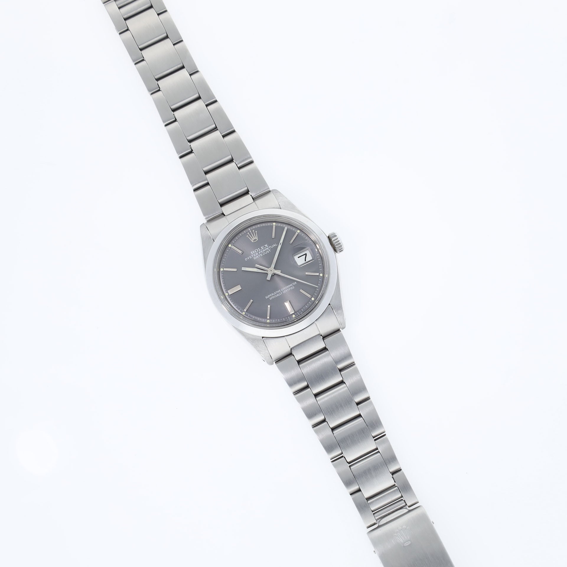 Rolex datejust best sale fond gris