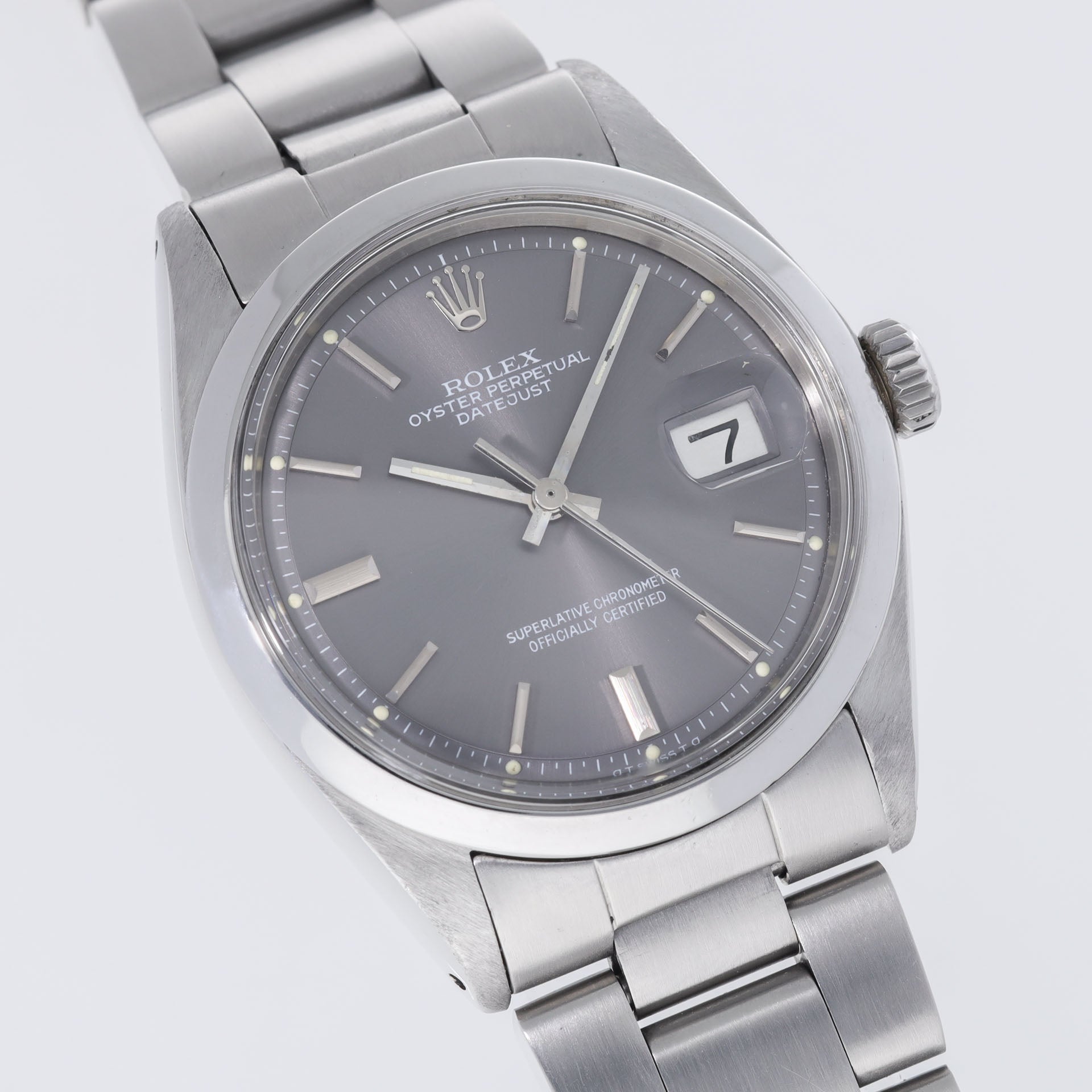 Rolex Datejust ref 1600 Grey Sigma Dial with Punched Papers