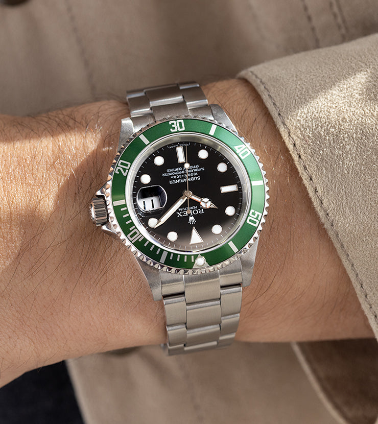 Rolex green outlet bezel for sale