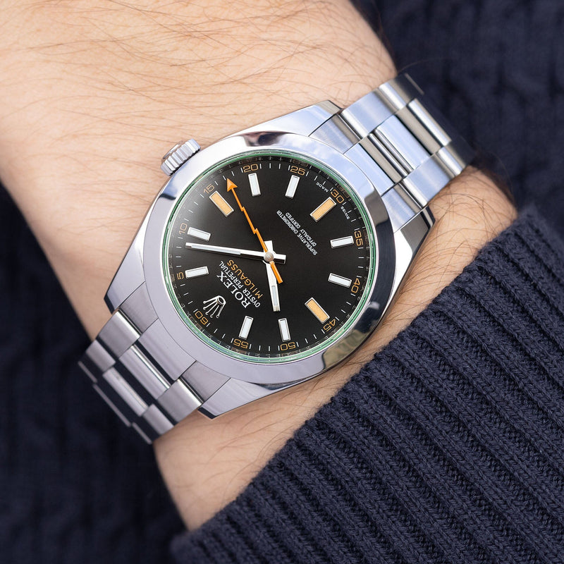 Rolex Milgauss 116400GV Dial Green Glass Box and Papers and Sons