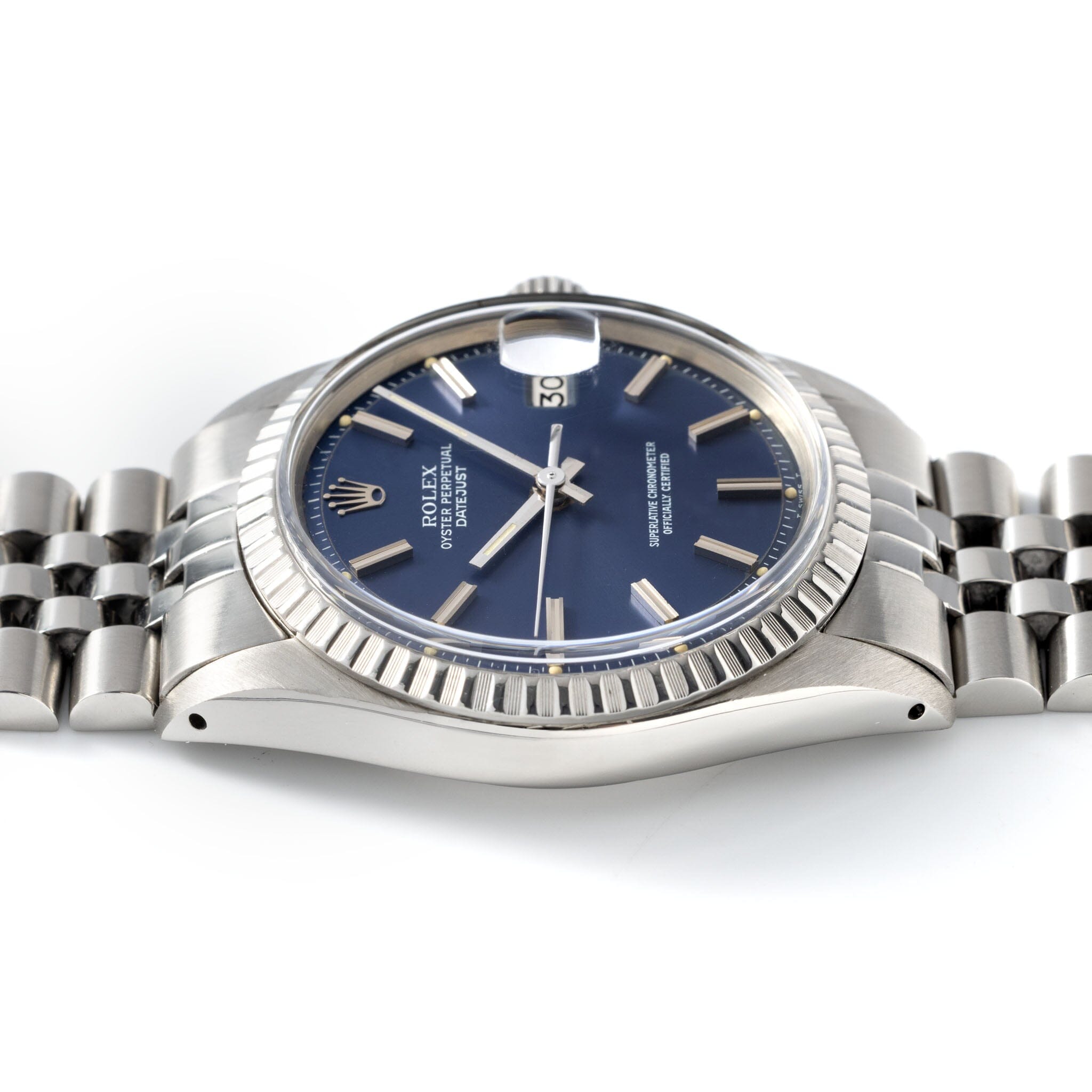 Rolex Datejust Blue Dial with Original Guarantee Paper ref 1603