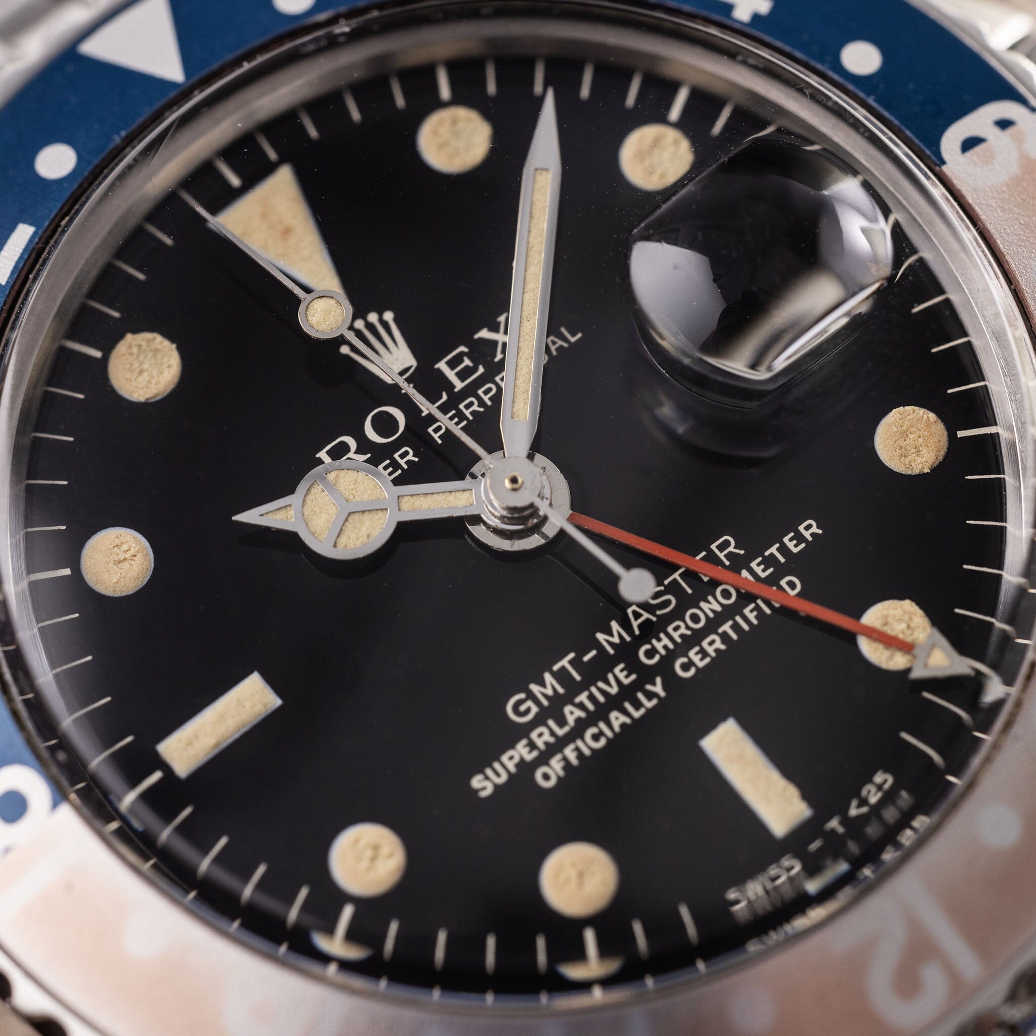 Rolex GMT-Master Ref 1675 Gilt Dial Pointed Crown Guard