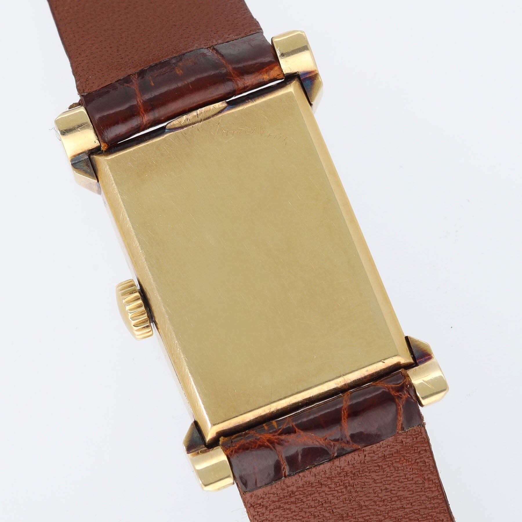 Patek Philippe 18 k gold Rectangular Dresswatch "Bunny Lugs" with Extract From The Archives ref 2403