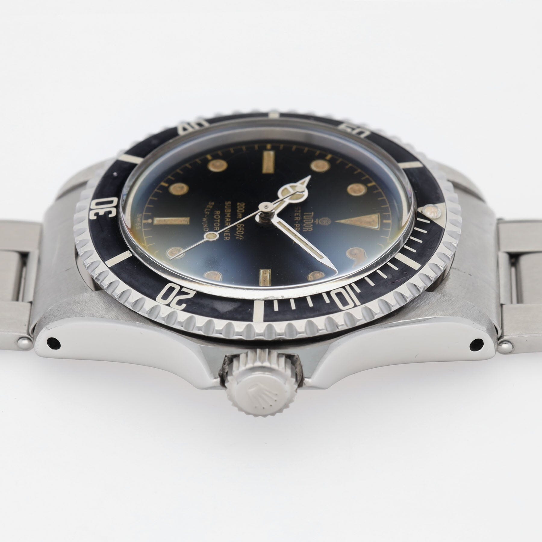 Tudor Submariner ref 7928 exclamation mark Chaptering dial PCG case