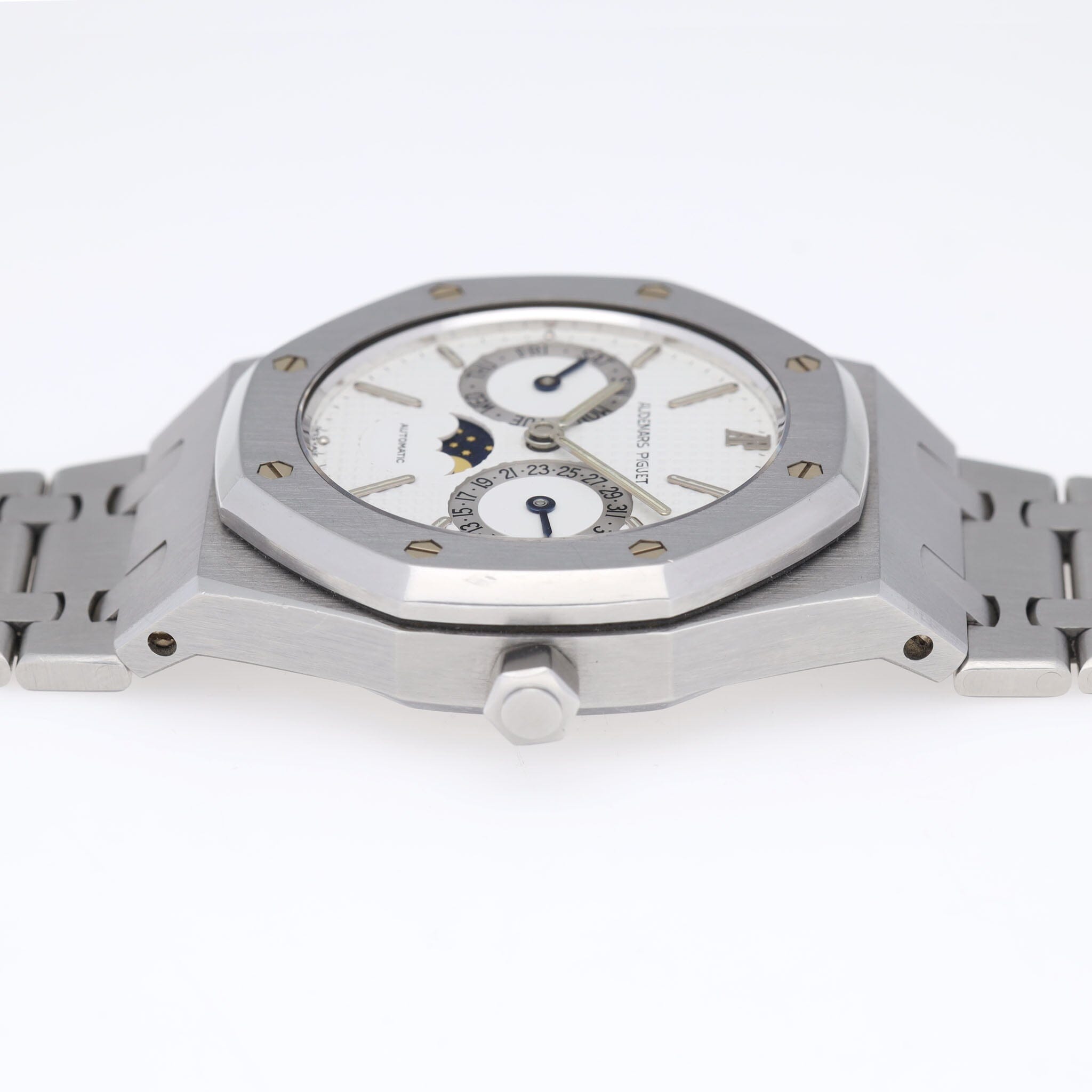 Audemars Piguet Royal Oak Day-Date Moonphase ref 25594ST White Dial