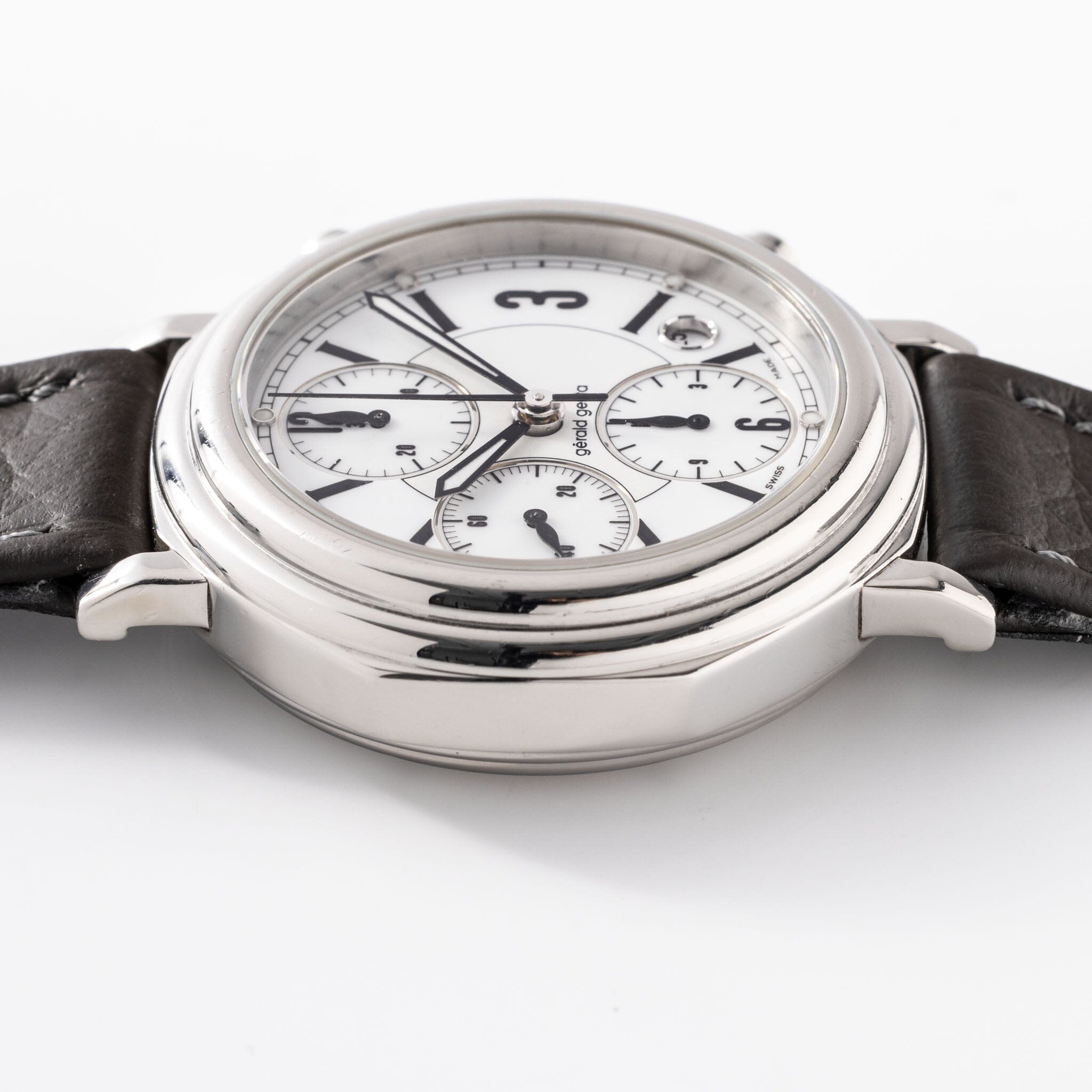 Gerald Genta Octo Chronograph white dial ref G35507