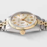 Rolex Datejust 1601/3 Steel and Yellow Gold Silver Wide Boy Dial