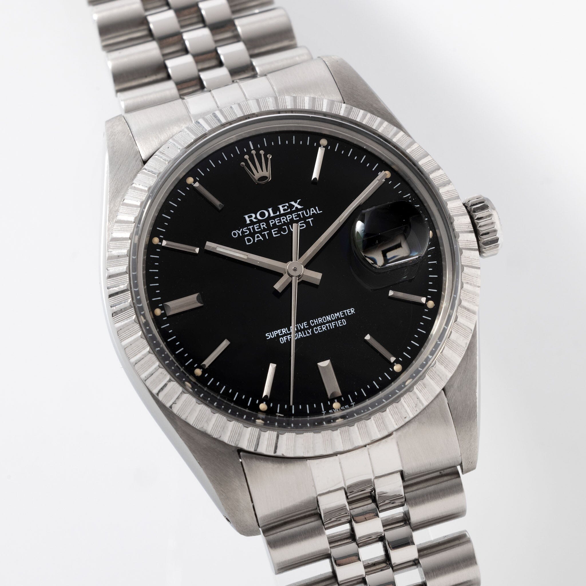 Rolex datejust 16030 hot sale black dial