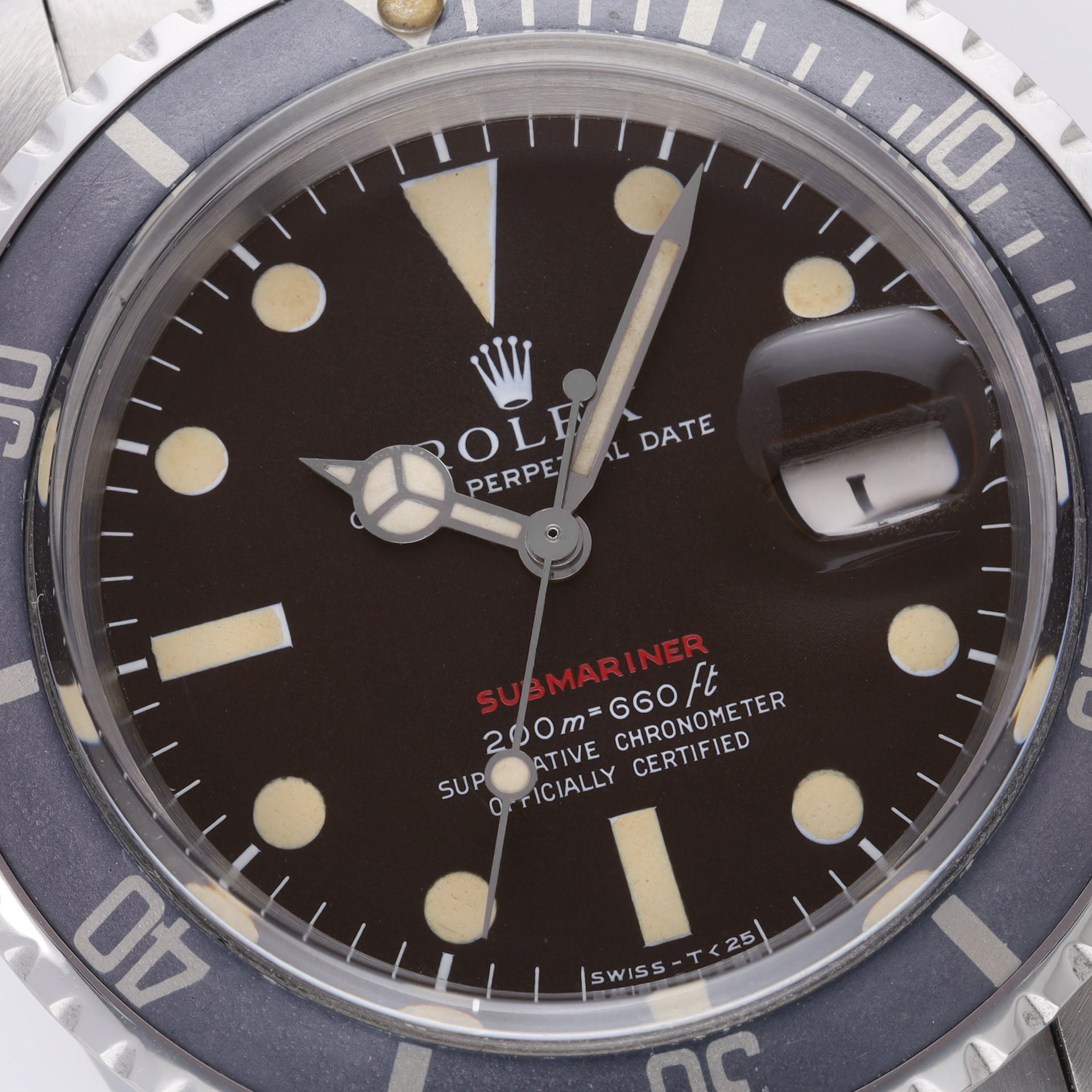 Rolex Red Submariner Date 1680 Tropical Mk 2 Dial Box and Papers