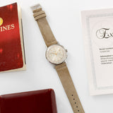 Longines 7412 Chronograph Watch 1965 Box and Papers