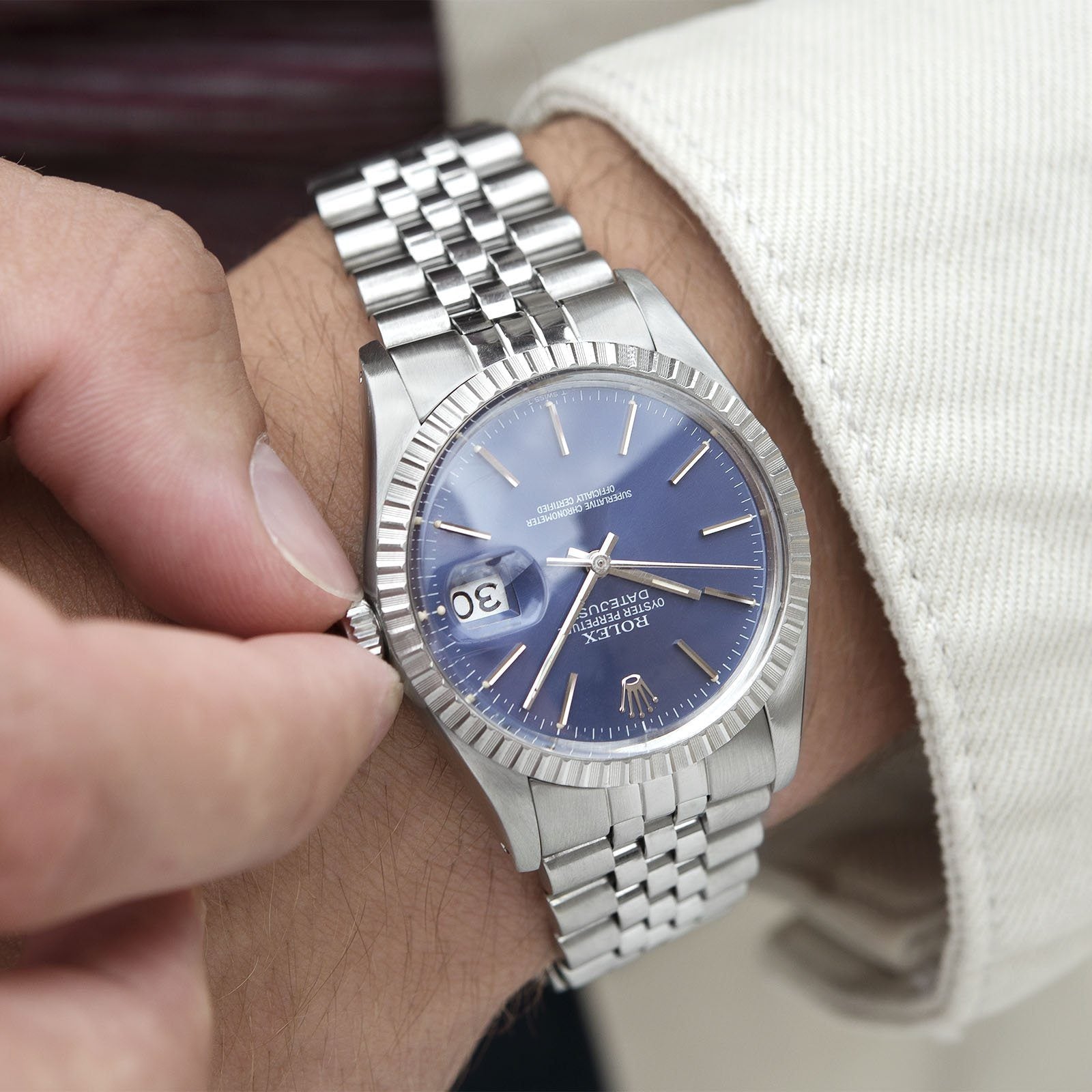 Rolex Datejust Blue Dial Reference 16030
