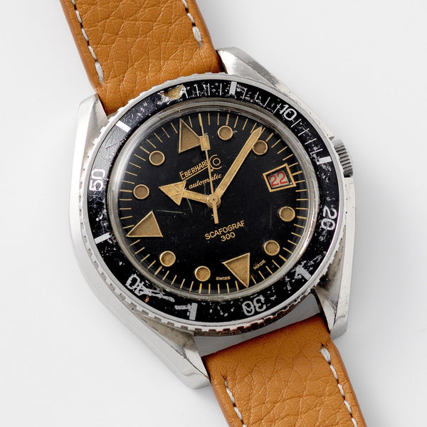 Eberhard Scafograf 300 Black Gilt Dial