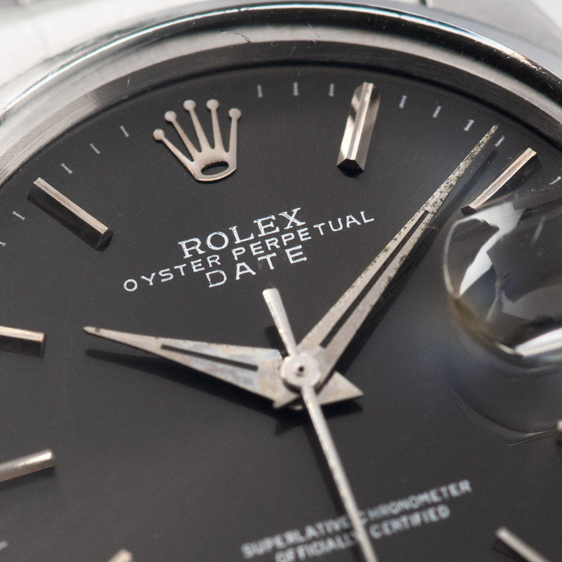 Rolex Date Reference 1500 Grey Soleil Dial