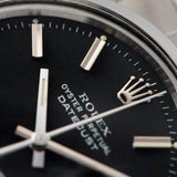 Rolex Datejust Black Pie Pan Dial Reference 1600 