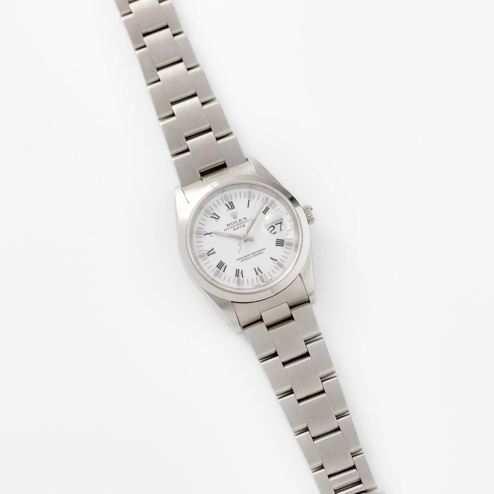 Rolex Date Reference 15200 White Porcelain Dial