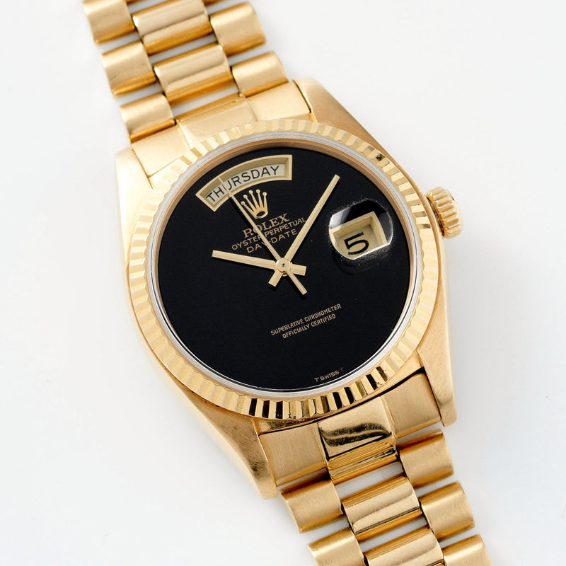 Rolex Day-Date Onyx Dial 18038