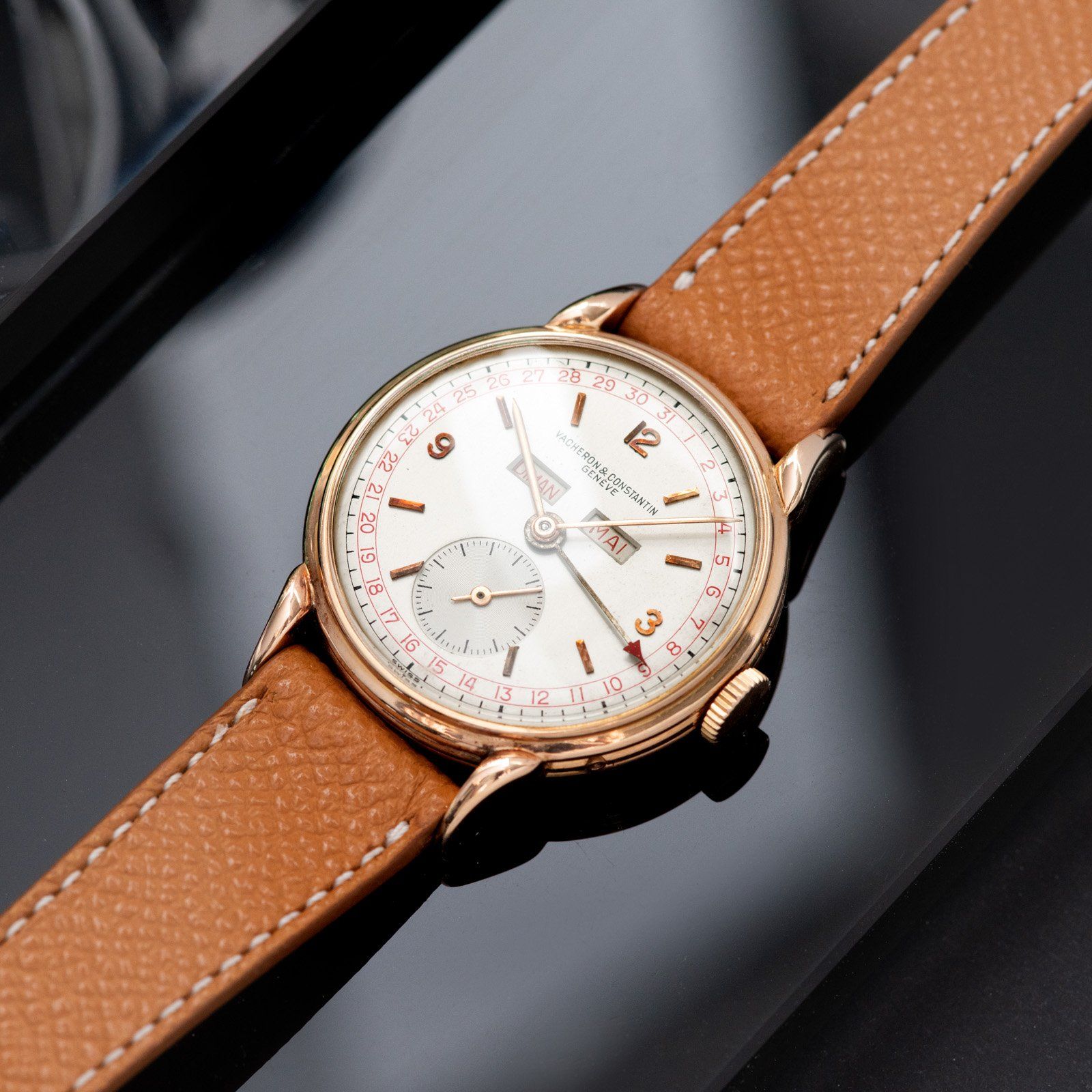 Vacheron and Constantin Triple Date Calendar 4240 Pink Gold