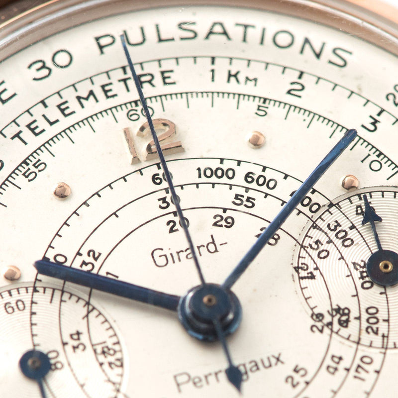 Girard Perregaux Pink Gold Pulsations Chronograph 1950s 