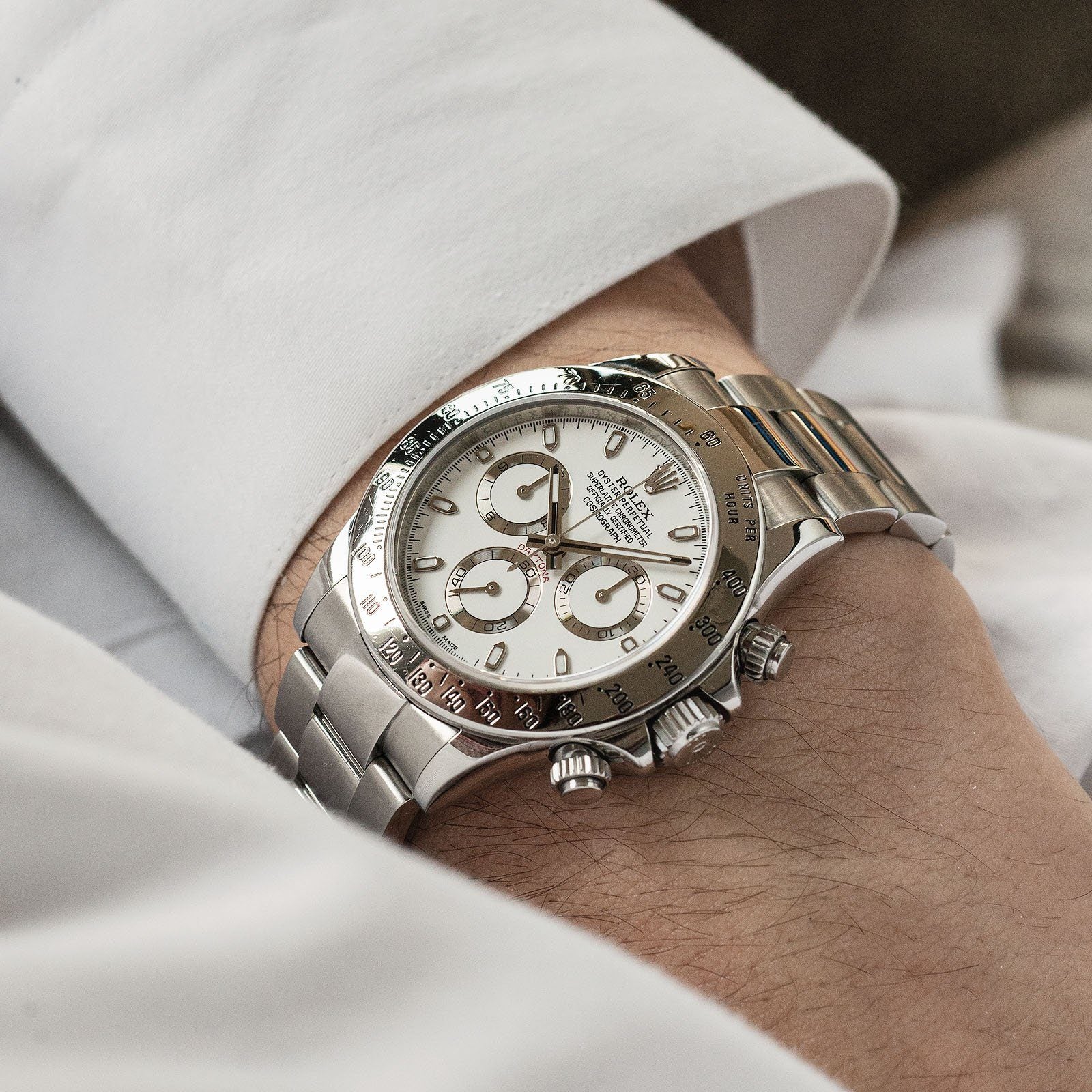 Rolex daytona 116520 outlet white dial