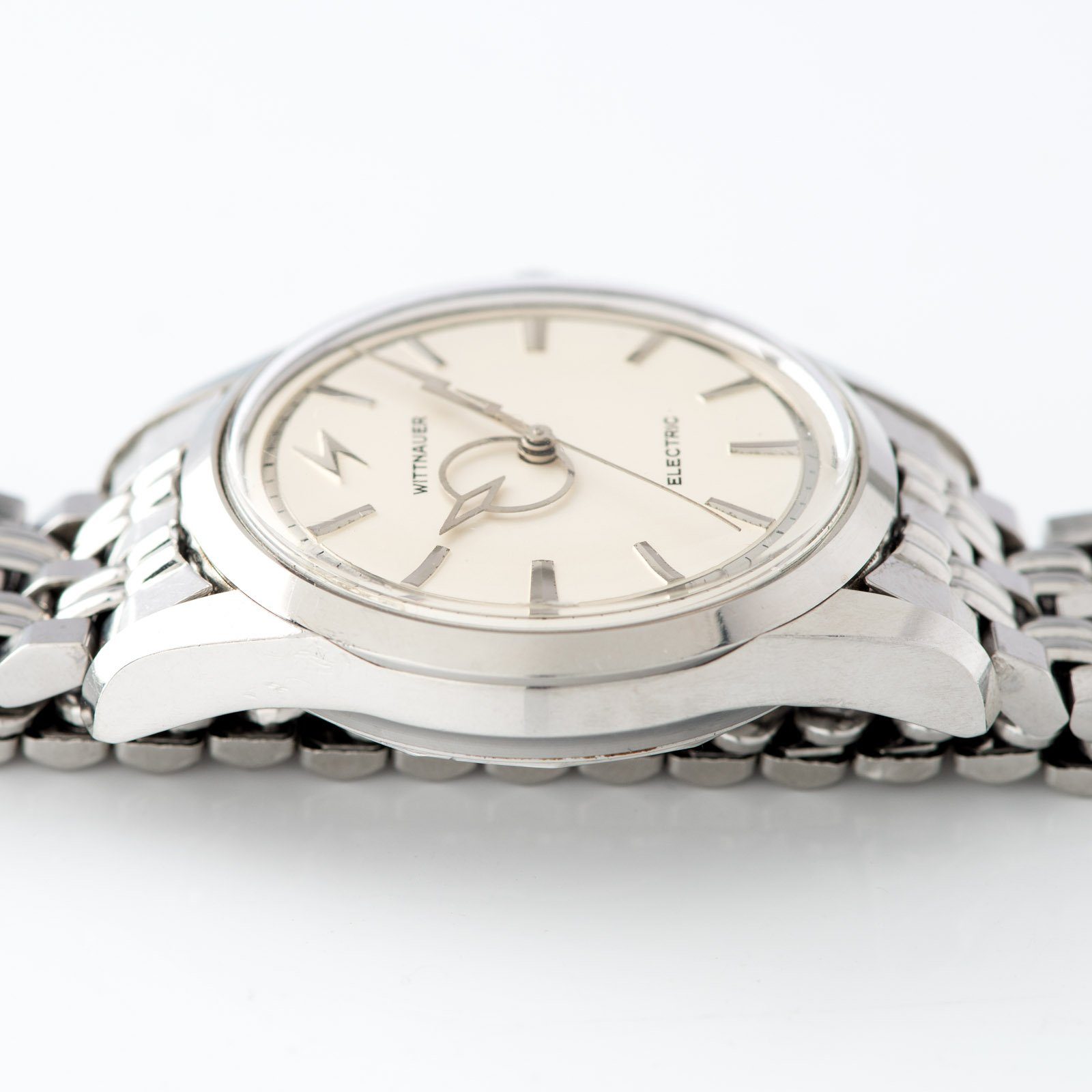 Wittnauer Electric Watch Silver Dial Lightning Hands
