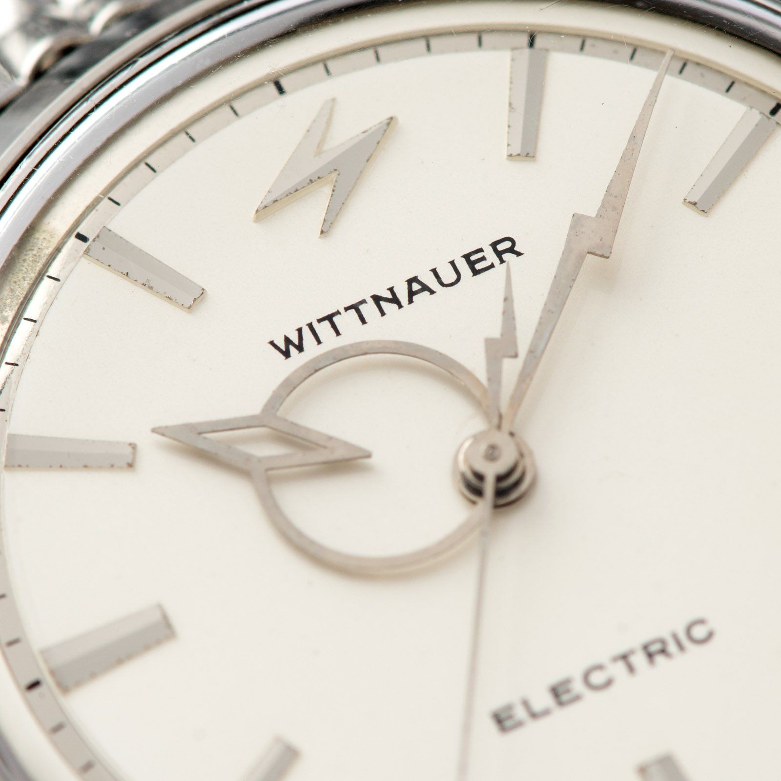 Wittnauer Electric Watch Silver Dial Lightning Hands