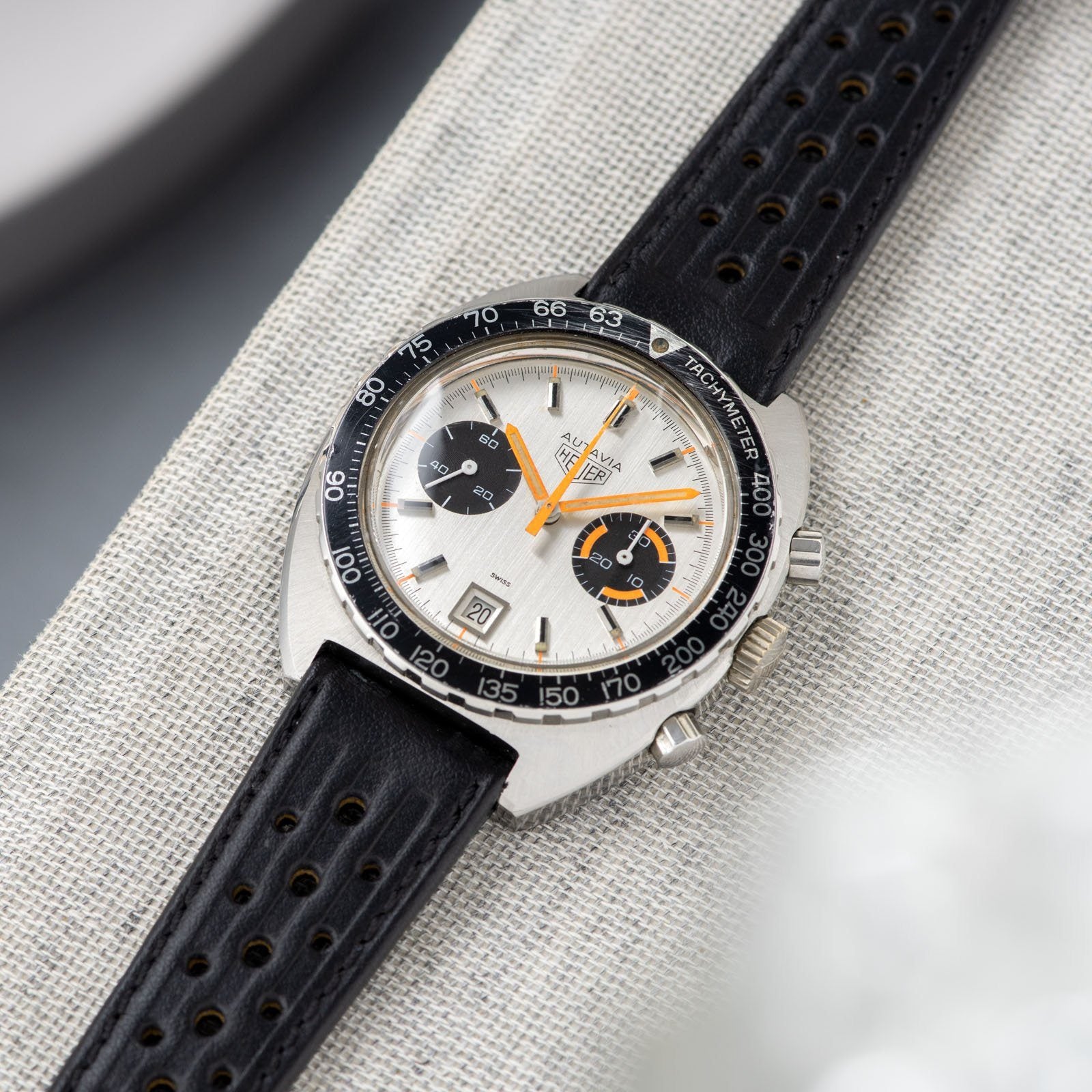 Heuer Autavia Rare Silver Dial Reference 73463