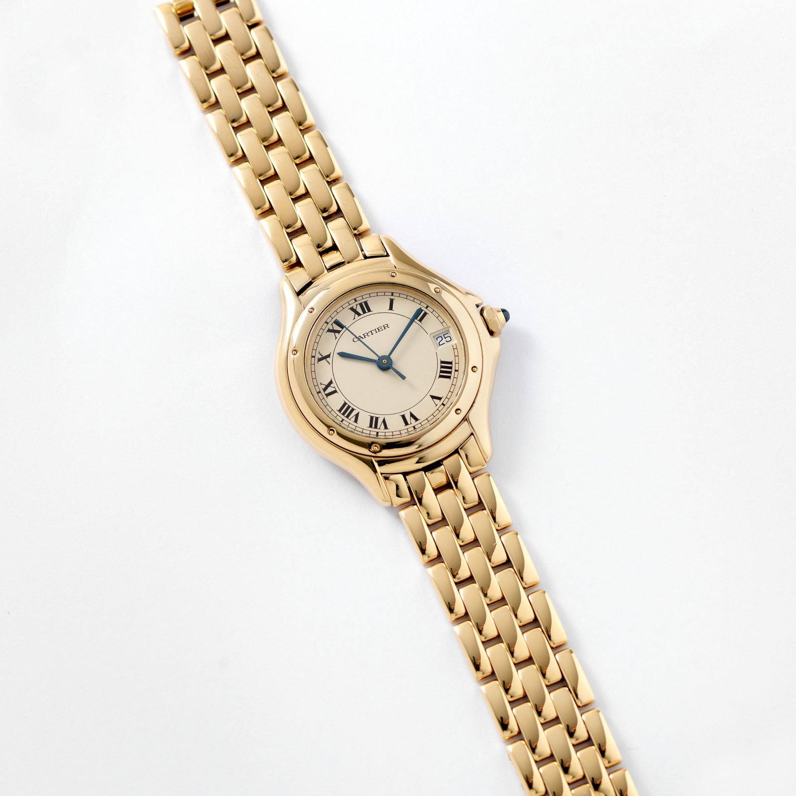 18k gold cartier discount watch