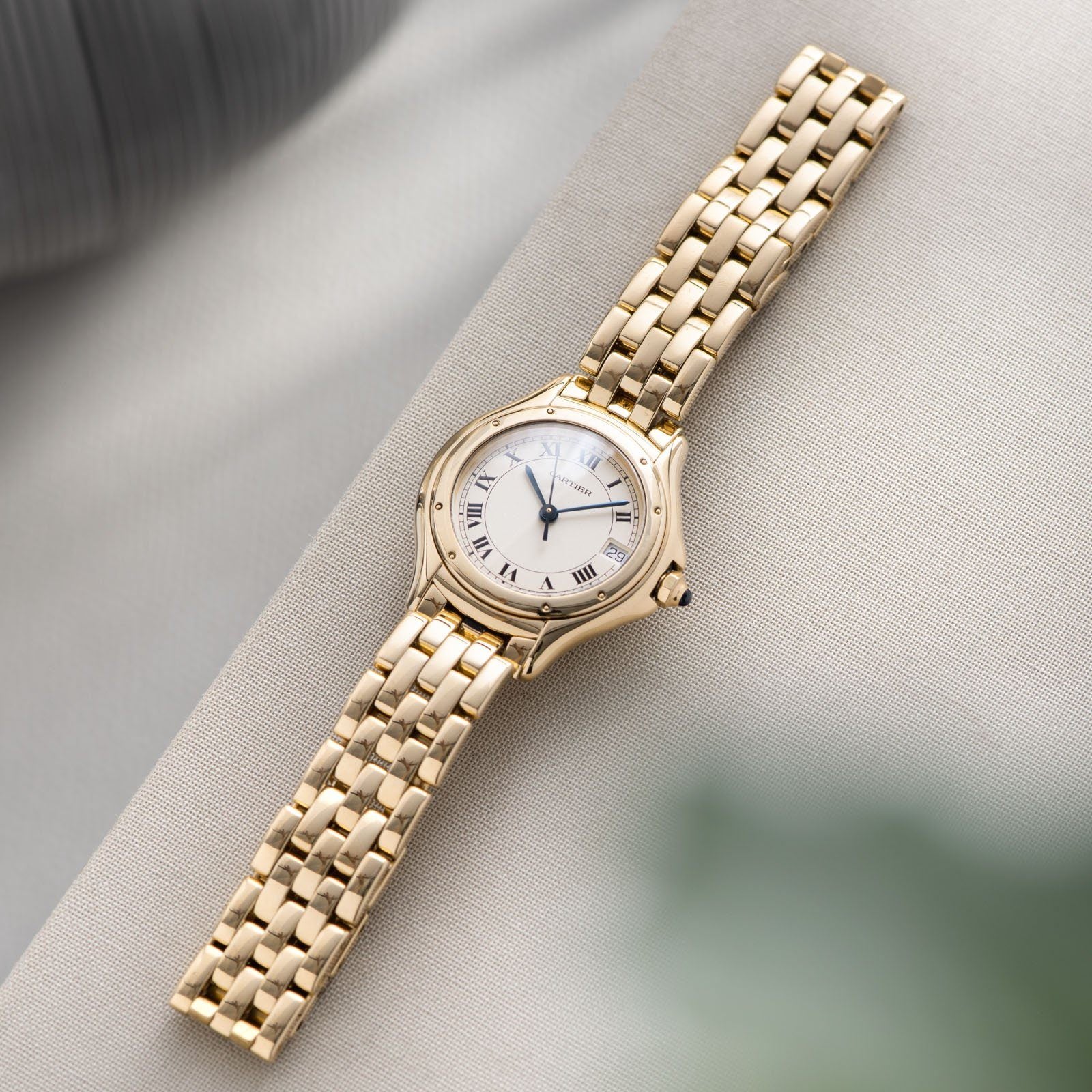 Cartier gold watch online womens